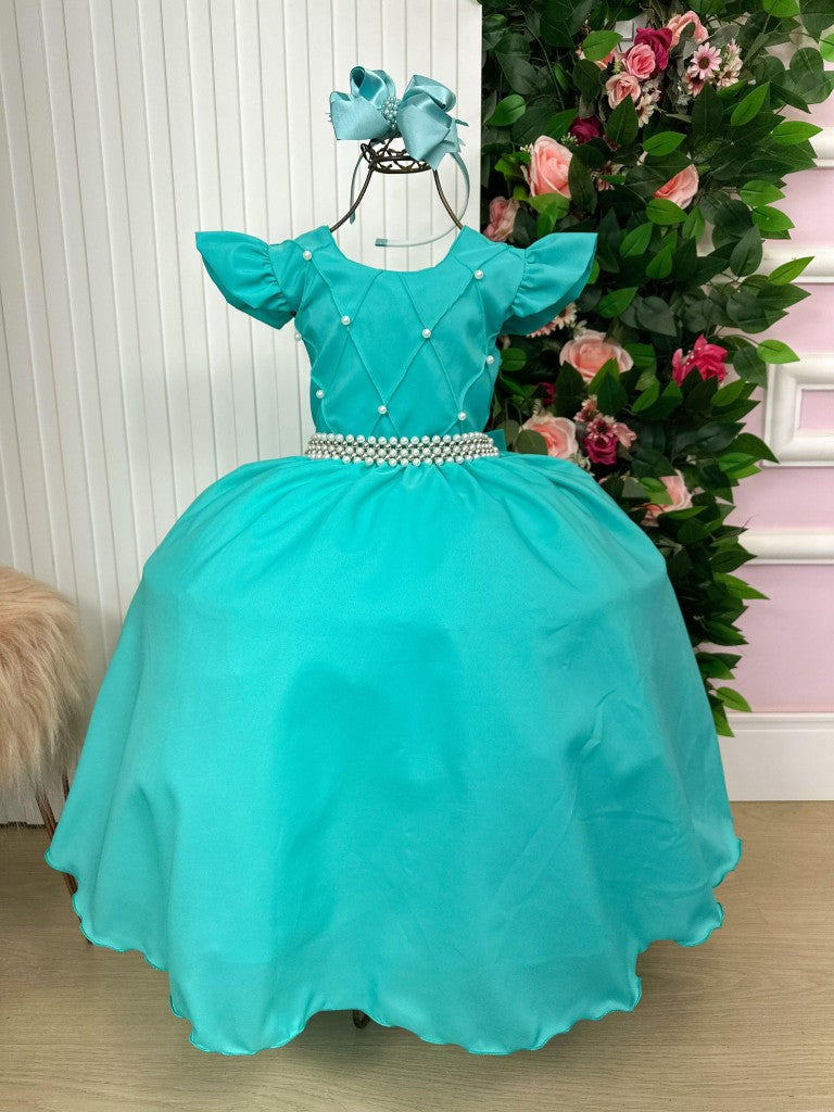 Vestido Ysa Kids Ariane Longo Verde Tifanny - Leveza e Elegância para Meninas | Bebeloo Kids