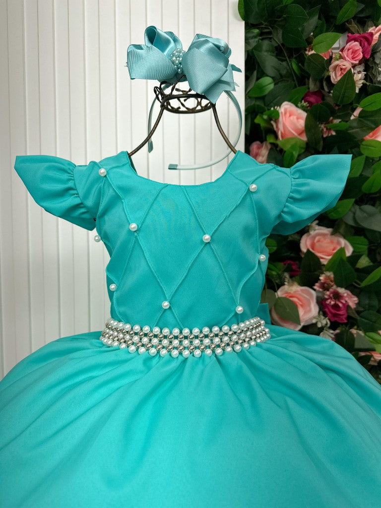 Vestido Ysa Kids Ariane Longo Verde Tifanny - Leveza e Elegância para Meninas | Bebeloo Kids