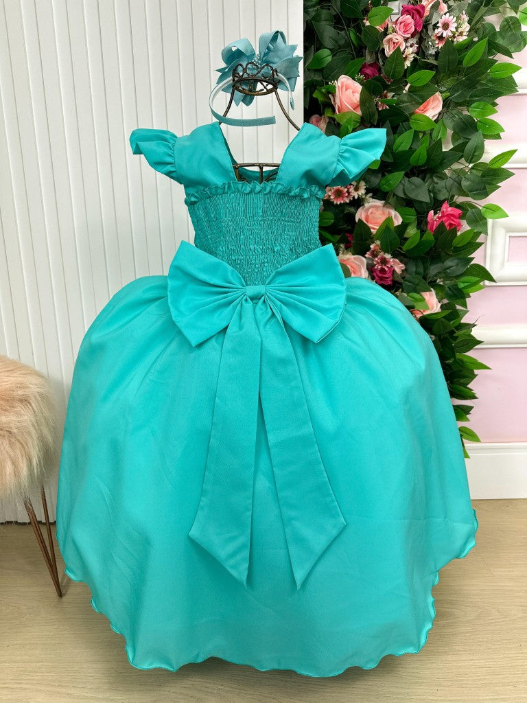 Vestido Ysa Kids Ariane Longo Verde Tifanny - Leveza e Elegância para Meninas | Bebeloo Kids