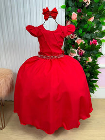 Vestido Ysa Kids Ariane Longo Vermelho - Leveza e Elegância para Meninas | Bebeloo Kids