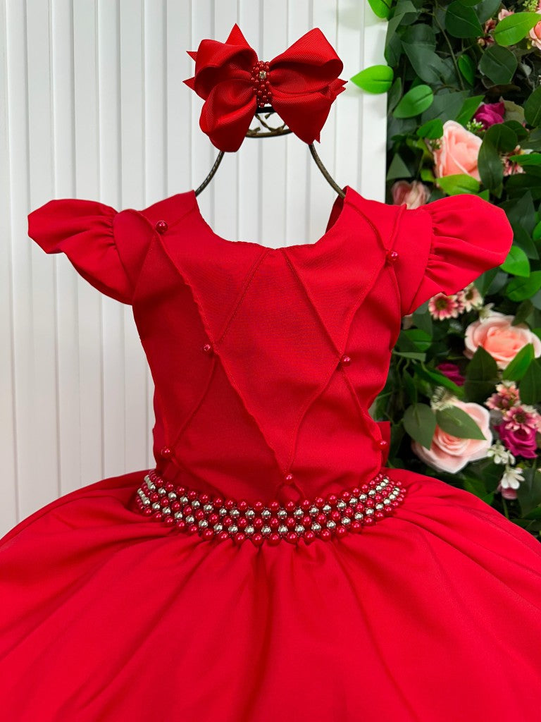 Vestido Ysa Kids Ariane Longo Vermelho - Leveza e Elegância para Meninas | Bebeloo Kids