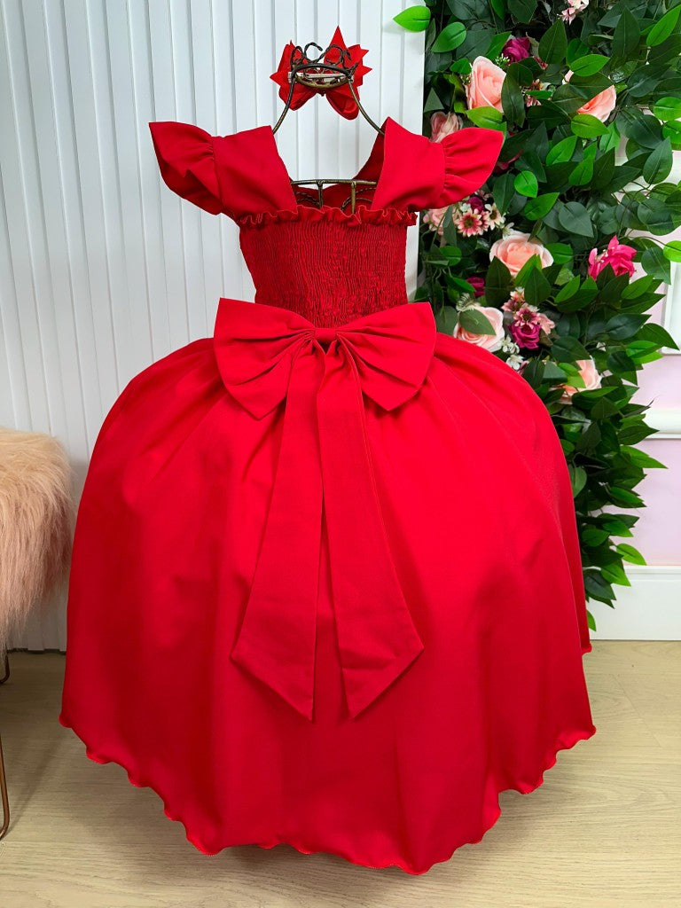 Vestido Ysa Kids Ariane Longo Vermelho - Leveza e Elegância para Meninas | Bebeloo Kids