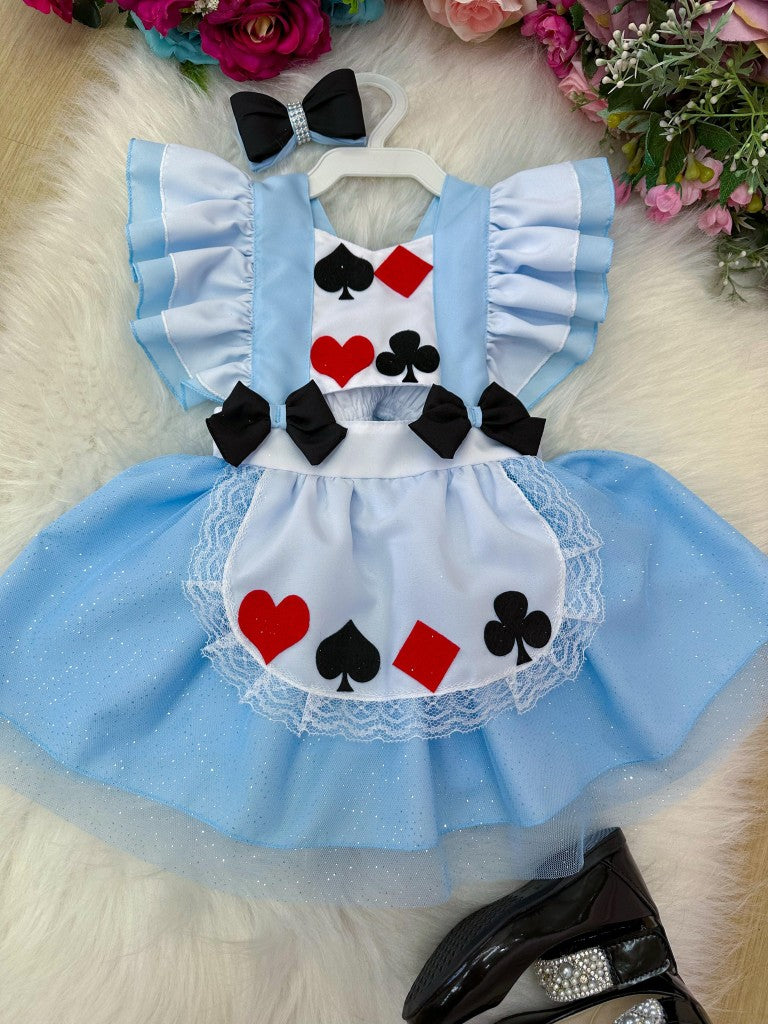 Romper/Vestido Princesa Alice no Pais das Maravilhas - Leveza e Elegância para Meninas | Bebeloo Kids