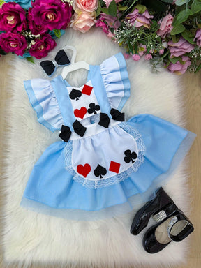 Romper/Vestido Princesa Alice no Pais das Maravilhas - Leveza e Elegância para Meninas | Bebeloo Kids