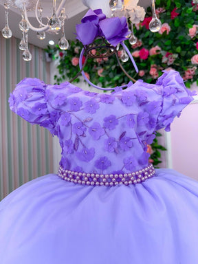 Vestido Juvenil Miss Cherry Paloma Lilas - Leveza e Elegância para Meninas | Bebeloo Kids