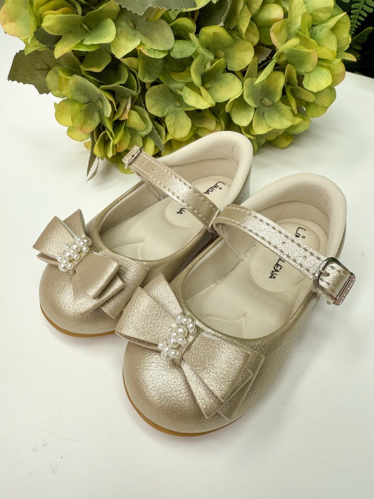 Sapatilha Flor Di Mila Charlote Dourado - Leveza e Charme para os Pezinhos | Bebeloo Kids