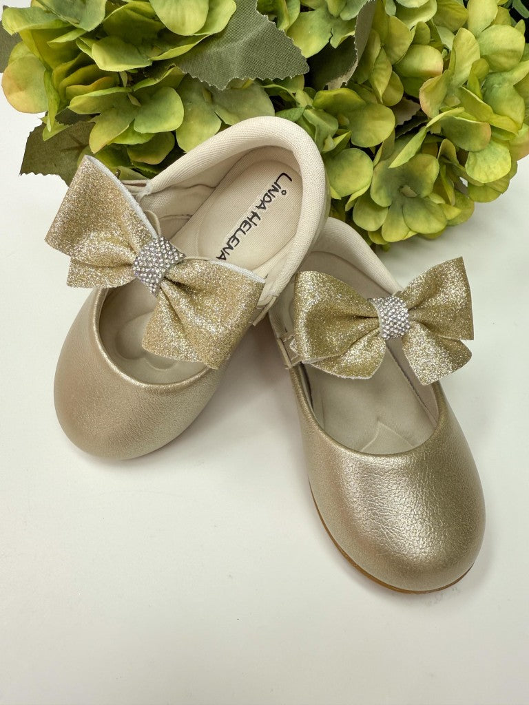 Sapatilha Flor Di Mila Penelope Dourada - Leveza e Charme para os Pezinhos | Bebeloo Kids