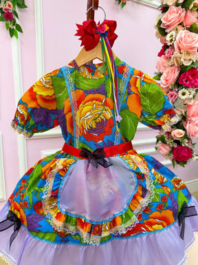 Vestido Junino Sem Short Madalena - Leveza e Elegância para Meninas | Bebeloo Kids