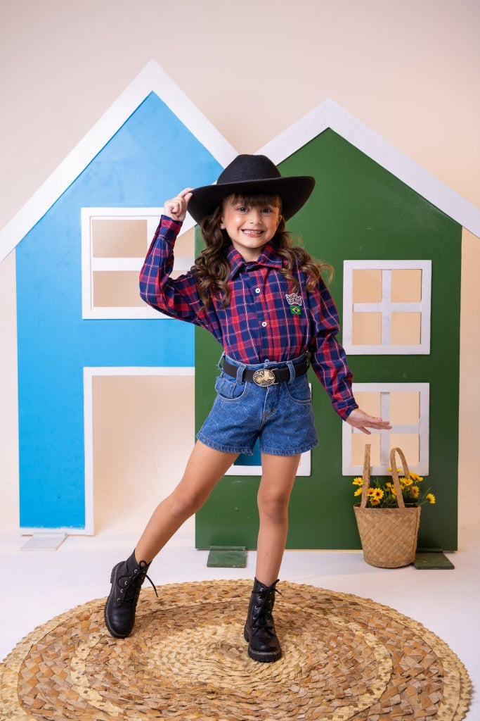 Camisa Junina Miss Cherry Rodeio Patrick - Elegância e Conforto para os Pequenos | Bebeloo Kids