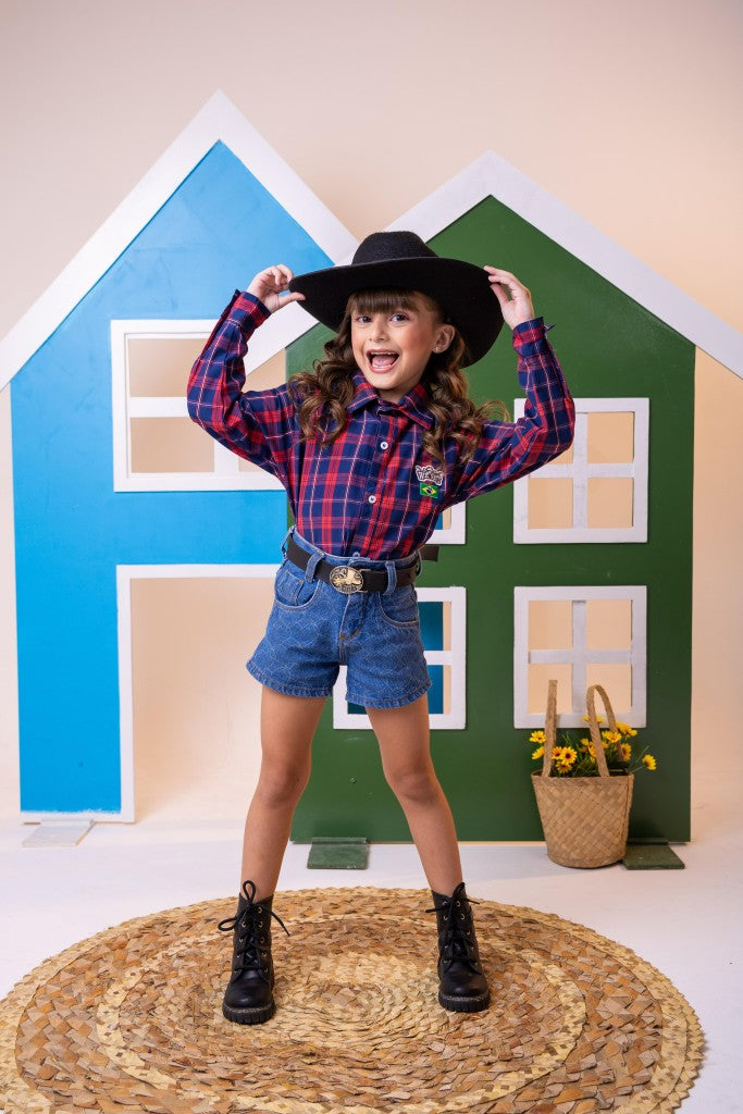 Camisa Junina Miss Cherry Rodeio Patrick - Elegância e Conforto para os Pequenos | Bebeloo Kids