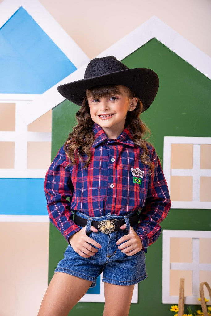 Camisa Junina Miss Cherry Rodeio Patrick - Elegância e Conforto para os Pequenos | Bebeloo Kids