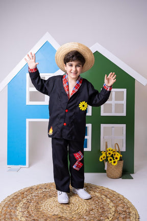 Conjunto Junino Princesa Seu Juca Terno Preto - Estilo Delicado para o Dia a Dia | Bebeloo Kids