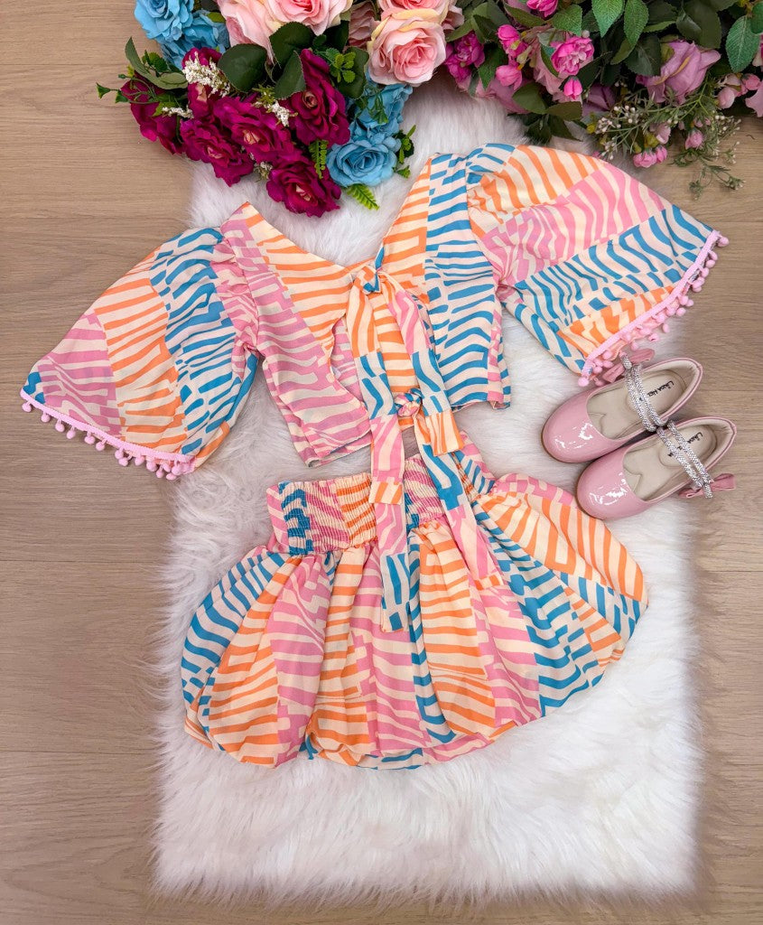 Conjunto Banana Club Alice Rosa Bebe - Estilo Delicado para o Dia a Dia | Bebeloo Kids