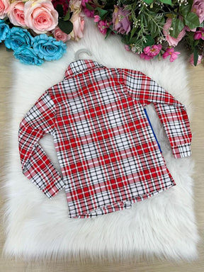 Camisa Junina Xadrez São João Colete Azul - Elegância e Conforto para os Pequenos | Bebeloo Kids