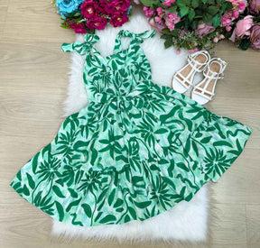 Vestido Banana Club Dandara Verde - Leveza e Elegância para Meninas | Bebeloo Kids