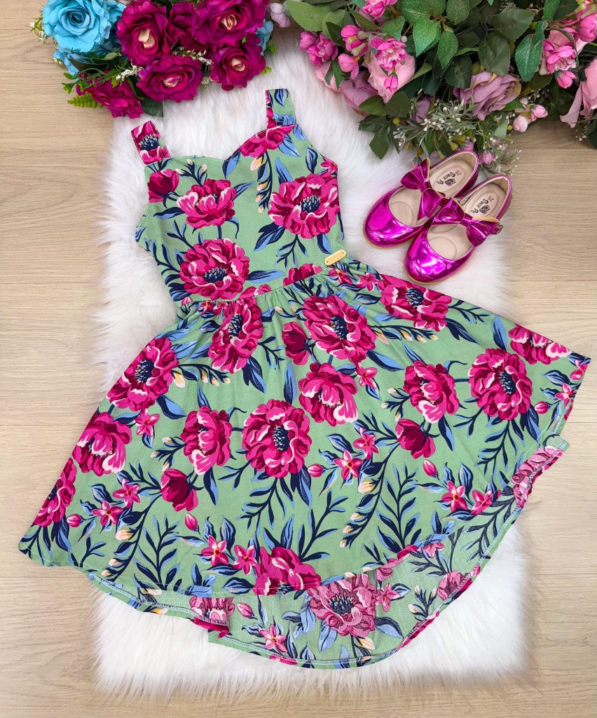 Vestido Banana Club Emily Verde - Leveza e Elegância para Meninas | Bebeloo Kids