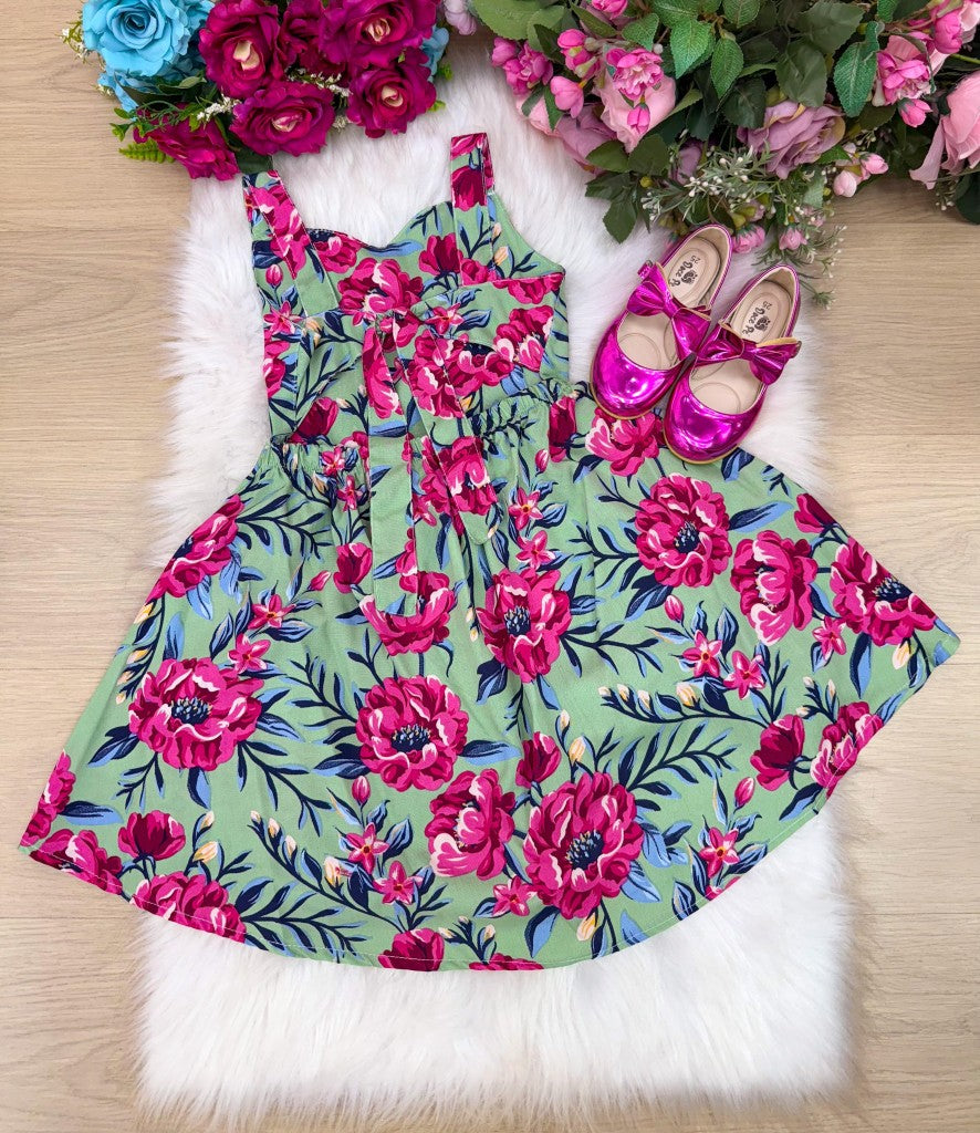 Vestido Banana Club Emily Verde - Leveza e Elegância para Meninas | Bebeloo Kids