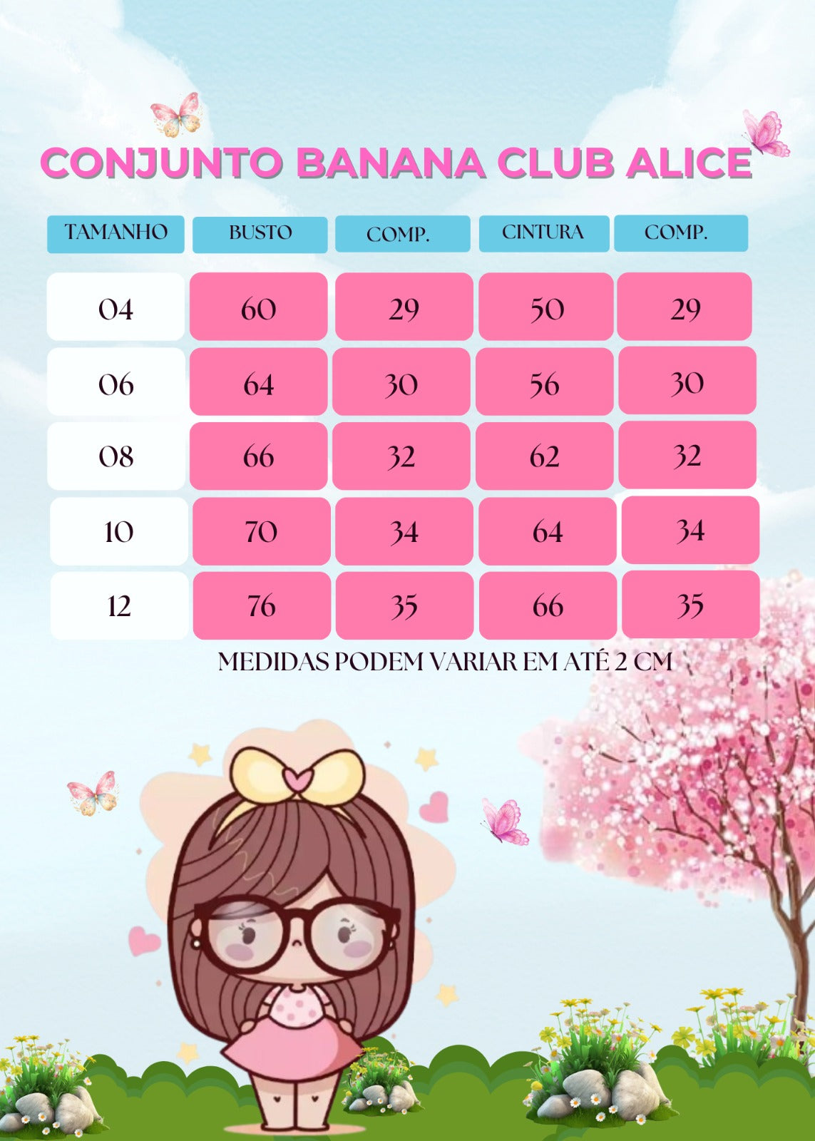 Conjunto Banana Club Alice Rosa Bebe - Estilo Delicado para o Dia a Dia | Bebeloo Kids