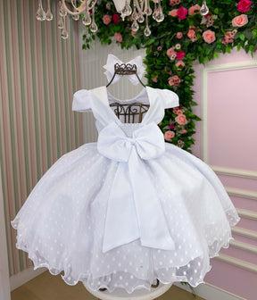 Vestido Vitoria Kids Maria Helena Branco - Leveza e Elegância para Meninas | Bebeloo Kids