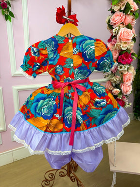 Vestido Junino Tropical Lorenza - Leveza e Elegância para Meninas | Bebeloo Kids
