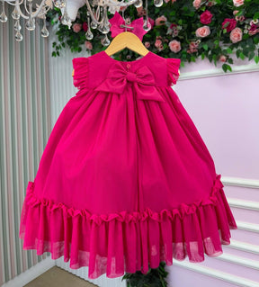 Vestido Vila Lele Jardim das Borboletas Baby Liz Pink - Leveza e Elegância para Meninas | Bebeloo Kids