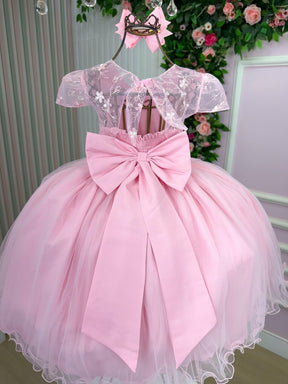 Vestido Infantil Menina Bonita Beatriz Rosa Bebe - Leveza e Elegância para Meninas | Bebeloo Kids