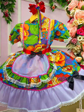 Vestido Junino Tropical Rafinha - Leveza e Elegância para Meninas | Bebeloo Kids