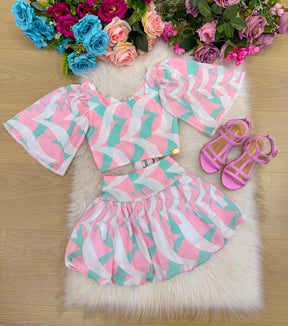 Conjunto Banana Club Alissa Rosa Bebe - Estilo Delicado para o Dia a Dia | Bebeloo Kids