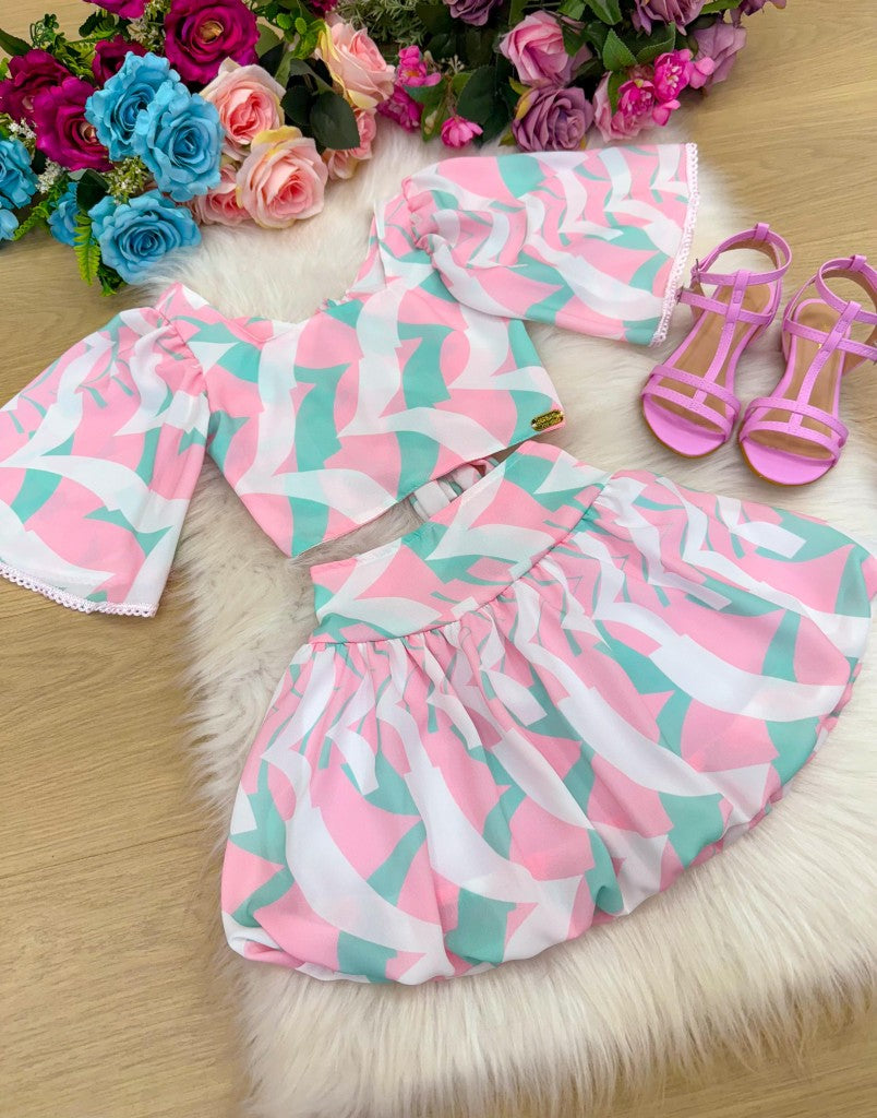 Conjunto Banana Club Alissa Rosa Bebe - Estilo Delicado para o Dia a Dia | Bebeloo Kids