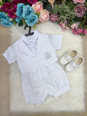 Conjunto Social Miss Cherry Matias Shorts Branco - Estilo Delicado para o Dia a Dia | Bebeloo Kids