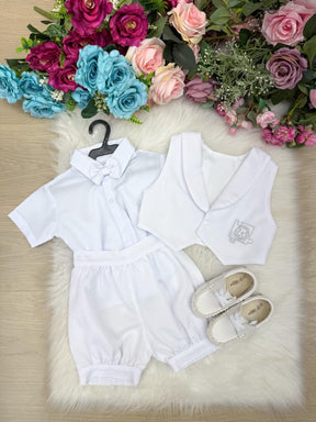 Conjunto Social Miss Cherry Matias Shorts Branco - Estilo Delicado para o Dia a Dia | Bebeloo Kids