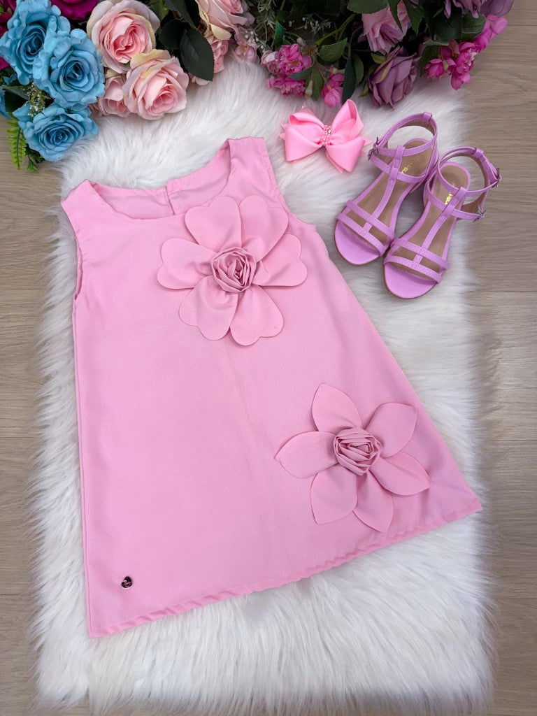 Vestido Blogueirinha Jojo Flor Rosa Bebe - Leveza e Elegância para Meninas | Bebeloo Kids