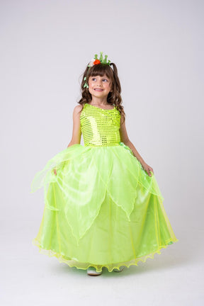 Fantasia Princesa Longa Tiana - A Princesa e o Sapo - Qualidade e Cuidado para os Pequenos | Bebeloo Kids