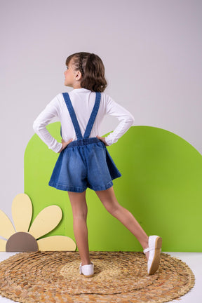 Jardineira Blogueirinha Jeans Elo - Charme e Conforto para Bebês | Bebeloo Kids