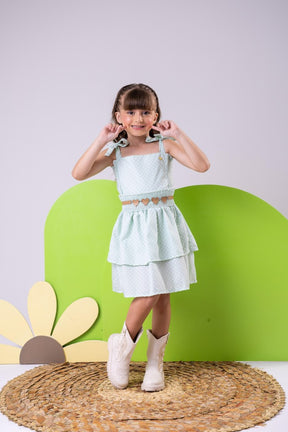 Vestido Blogueirinha Hermione Verde - Leveza e Elegância para Meninas | Bebeloo Kids