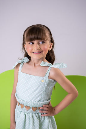 Vestido Blogueirinha Hermione Verde - Leveza e Elegância para Meninas | Bebeloo Kids
