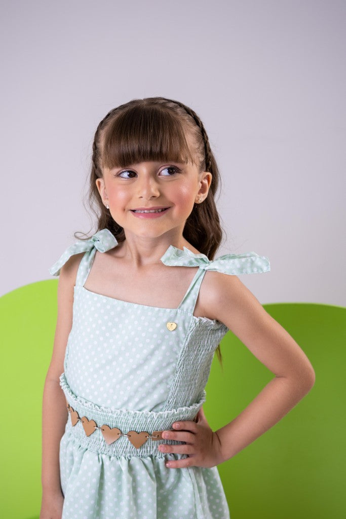 Vestido Blogueirinha Hermione Verde - Leveza e Elegância para Meninas | Bebeloo Kids