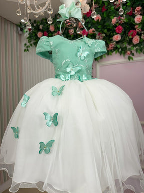 Vestido Juvenil - Midi Vila Lele Sabrina Verde Oliva e Off - Leveza e Elegância para Meninas | Bebeloo Kids