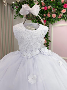 Vestido Vila Lele Bebe Sarah Flores Branco - Leveza e Elegância para Meninas | Bebeloo Kids