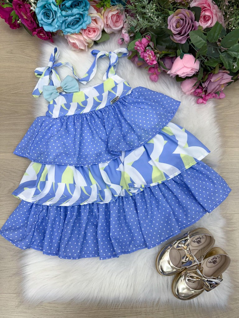 Vestido Banana Club Eloa Azul - Leveza e Elegância para Meninas | Bebeloo Kids