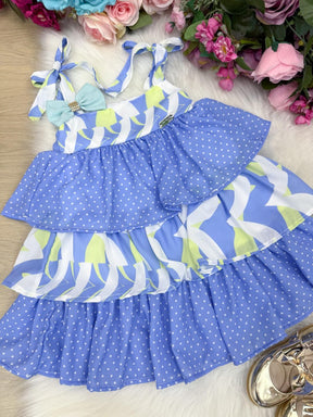 Vestido Banana Club Eloa Azul - Leveza e Elegância para Meninas | Bebeloo Kids