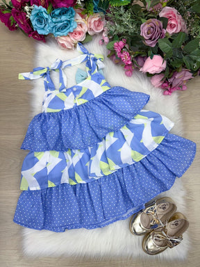 Vestido Banana Club Eloa Azul - Leveza e Elegância para Meninas | Bebeloo Kids