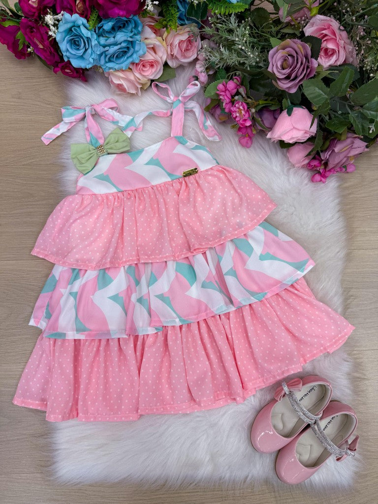 Vestido Banana Club Eloa Rosa - Leveza e Elegância para Meninas | Bebeloo Kids