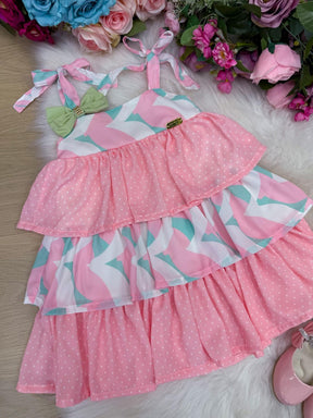 Vestido Banana Club Eloa Rosa - Leveza e Elegância para Meninas | Bebeloo Kids
