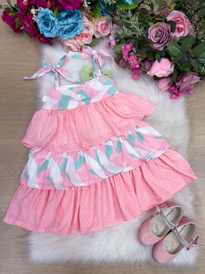 Vestido Banana Club Eloa Rosa - Leveza e Elegância para Meninas | Bebeloo Kids