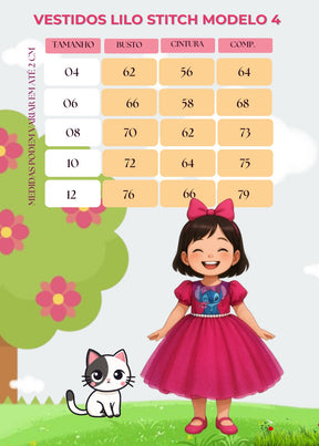 Vestido Tematicos Ysa Kids Lilo Stitch Pink Modelo 4 - Leveza e Elegância para Meninas | Bebeloo Kids