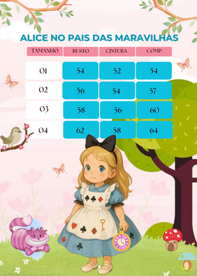 Vestido Princesa Alice no Pais das Maravilhas - Leveza e Elegância para Meninas | Bebeloo Kids