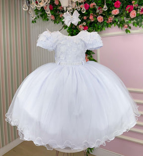 Vestido Infantil Menina Bonita Betania Branco - Leveza e Elegância para Meninas | Bebeloo Kids