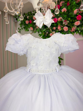Vestido Infantil Menina Bonita Betania Branco - Leveza e Elegância para Meninas | Bebeloo Kids