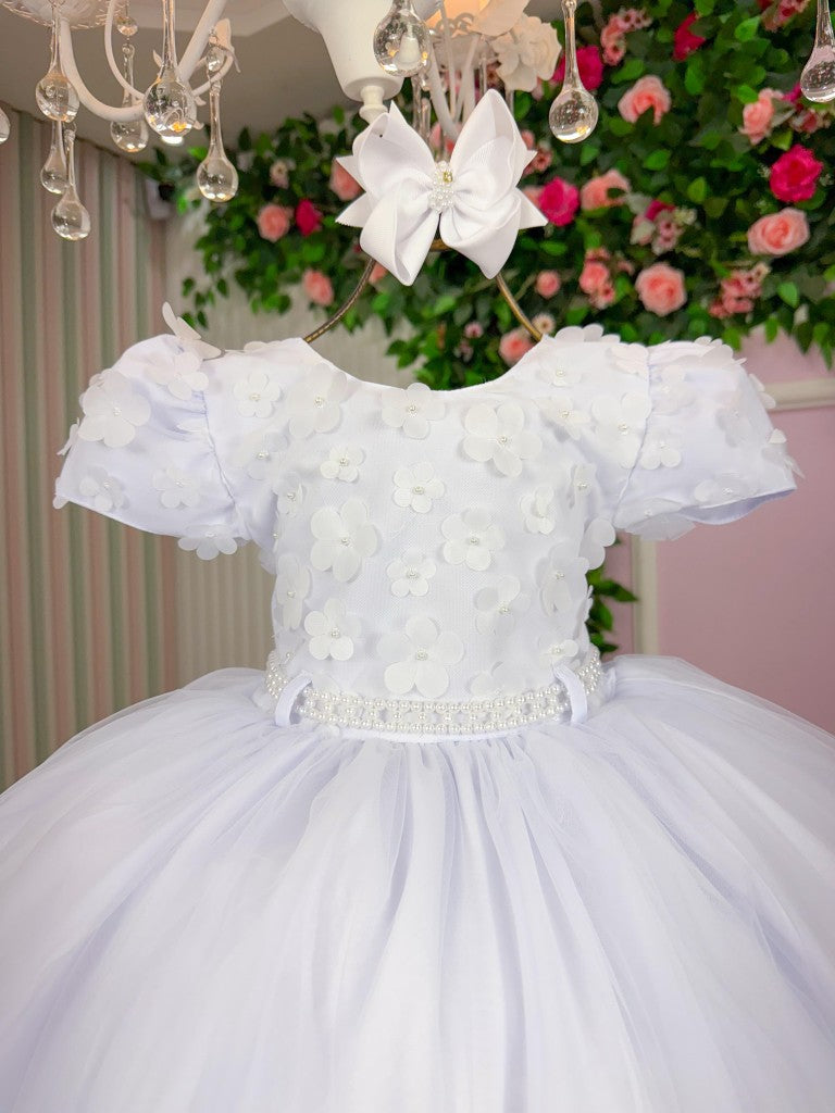 Vestido Infantil Menina Bonita Betania Branco - Leveza e Elegância para Meninas | Bebeloo Kids